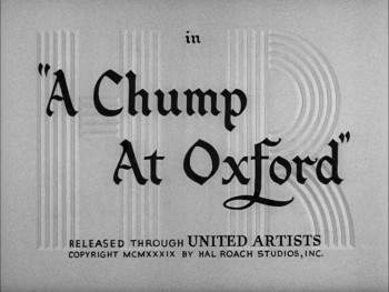 A Chump at Oxford (1939) download